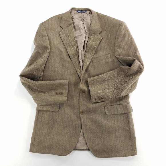 Coppley Zegna Bocelli Sport Coat Brown Herringbone Wool Modern Bespoke Vent 42T - Picture 3 of 16